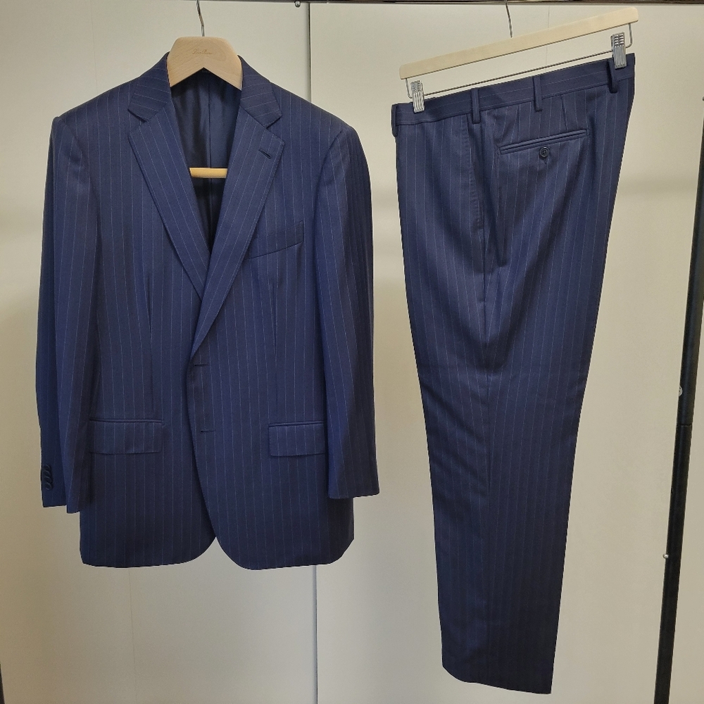 Ermenegildo Zegna Blue Pinstripe Suit